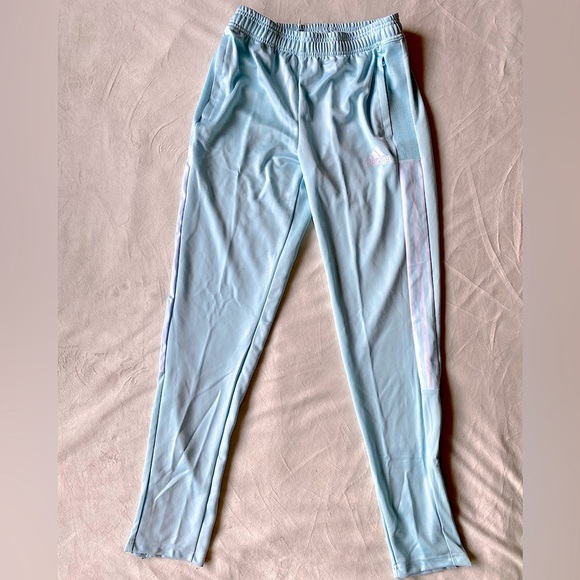 Adidas Kids Tiro Sky Blue Joggers/ Track Pants - Picture 1 of 8